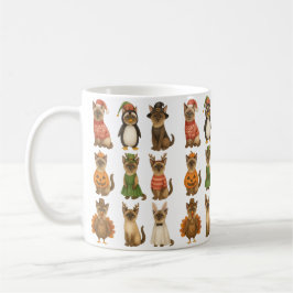 Cats for Holiday Seasons halloween valentine Xmas Kaffemugg