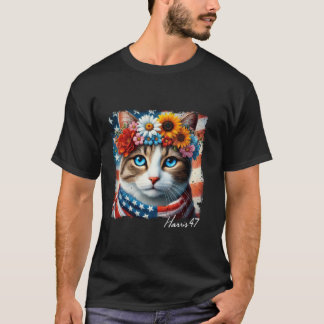 Cats for Kamala Harris 2024 President 47 T Shirt