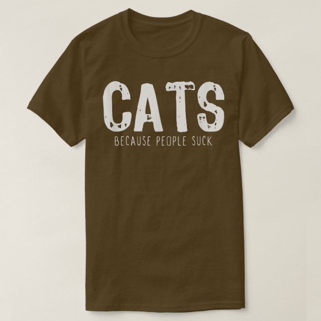 Cats för People Suck Funny Älskare Gift Christma T Shirt (Design framsida)