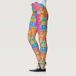 Cats Friends Colorful Roligt Leggings