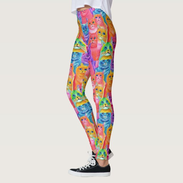 Cats Friends Colorful Roligt Leggings (Vänster)