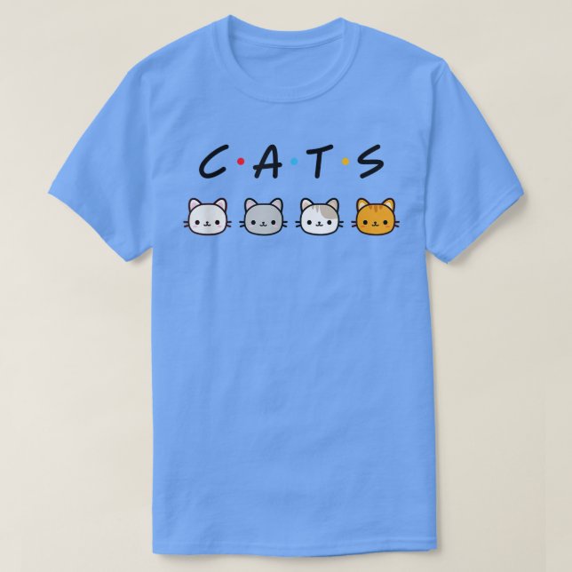 Cats Friends Cute Funny Design Birthday Gift C T Shirt (Design framsida)