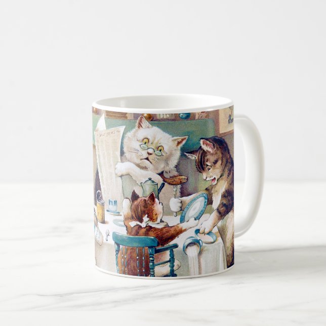 Cats frukost, Louis Wain Kaffemugg (Framsida höger)