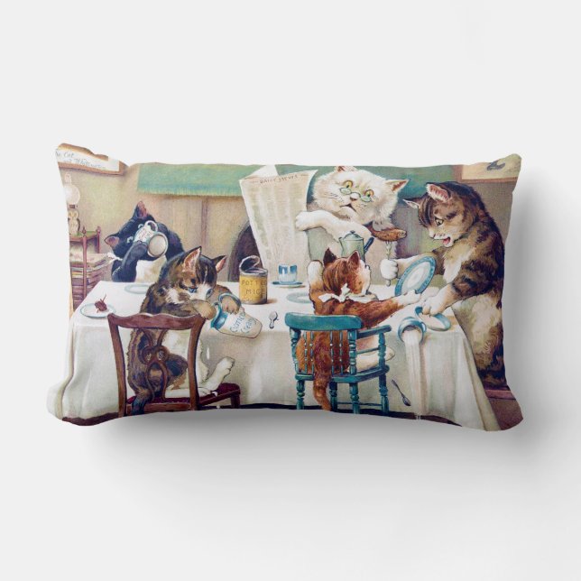 Cats frukost, Louis Wain Lumbarkudde (Framsida)