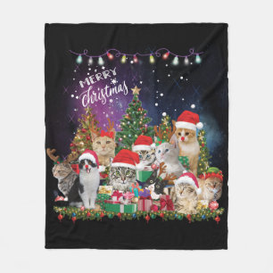 Cats God jul Light Fleecefilt