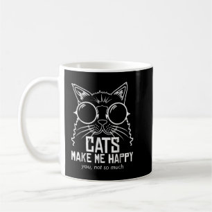 CATS GÖR MIG LYCKLIG INTE SÅ MYCKET T-Shirt Kaffemugg