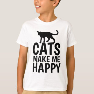 CATS GÖR MIG LYCKLIG, Kids Cat T-shirts