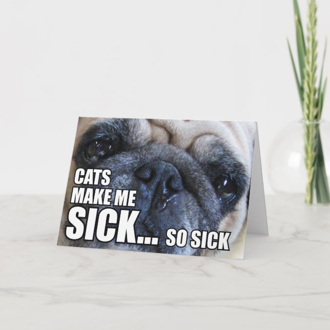 CATS GÖR MIG SJÄLV.. SO SICK | ALLERGY MEME KORT (Framsida)