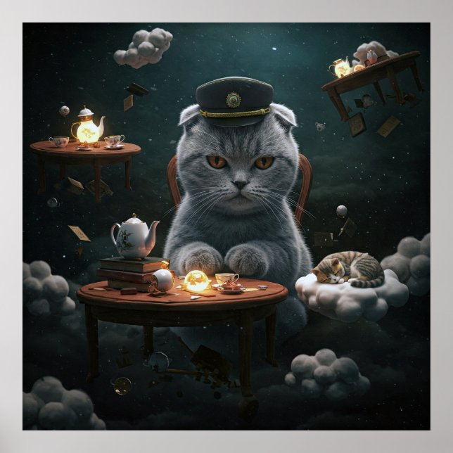 Cat's Guide to Stressa Management - Lustigt Poster (Framsidan)