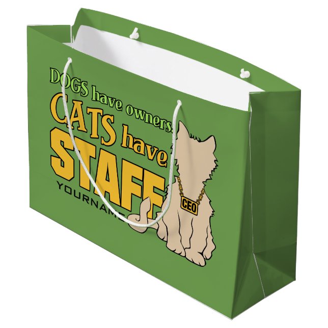 CATS HAR anpassningsbar-presentpåsar (Baksidan Vinklad)