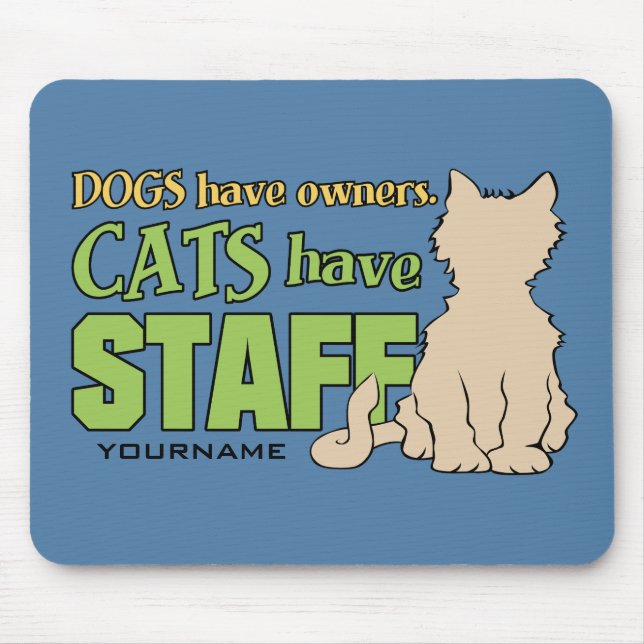 CATS HAR PERSONAL anpassningsbar mousserande Musmatta (Framsidan)