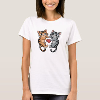 Cats Heart T Shirt