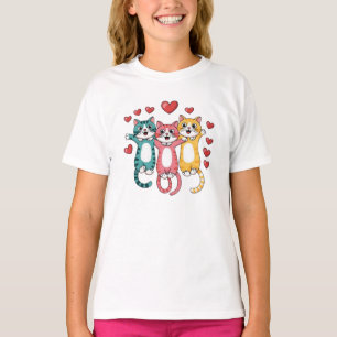 Cats Hearts T Shirt