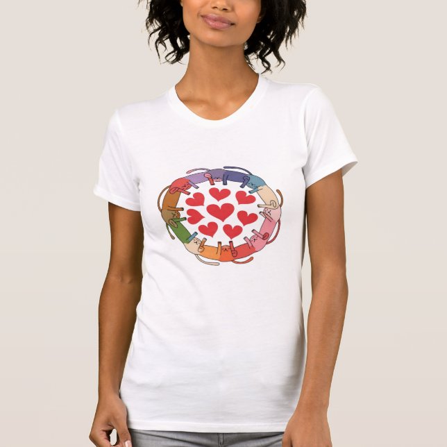 Cats Hearts T Shirt (Framsida)