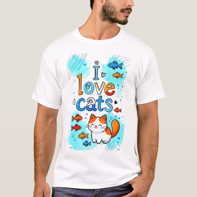 CATS I LOVE T SHIRT (Framsida)