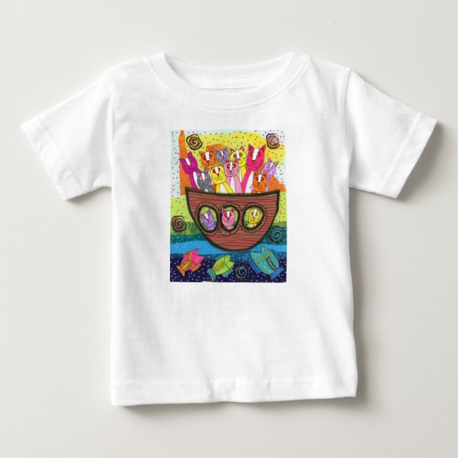 Cats in a Boat T-shirt (Framsida)