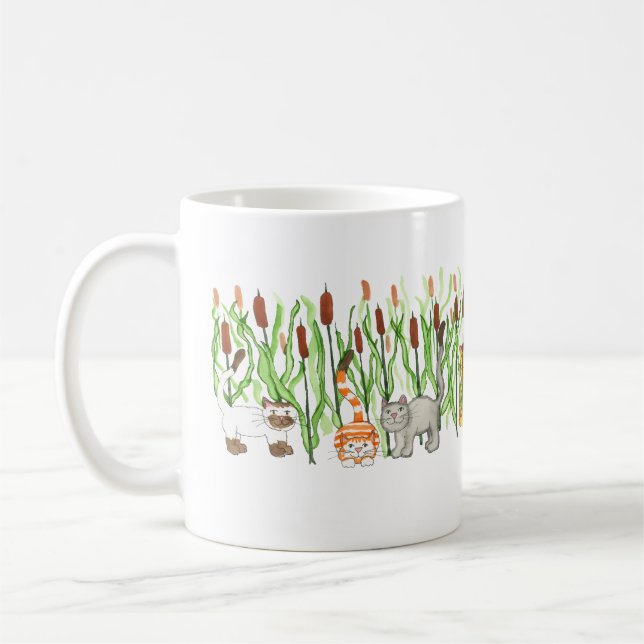 Cats in CatTails Kaffemugg (Vänster)