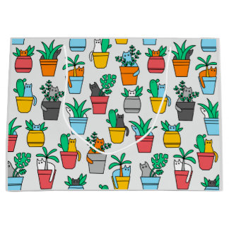 Cats in the flowerpots