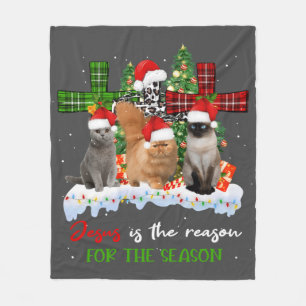 Cats Jesus är orsak till säsongsjulen Ugly Fleecefilt