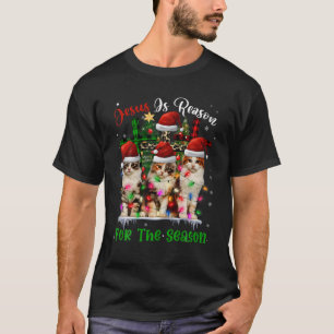 Cats Jesus är orsak till säsongsjulen Ugly T Shirt