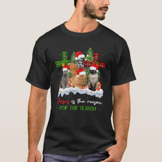 Cats Jesus är orsak till säsongsjulen Ugly T Shirt