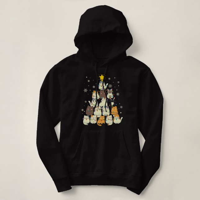Cats Julgran Funny Julafton Cat 73 T Shirt (Design framsida)