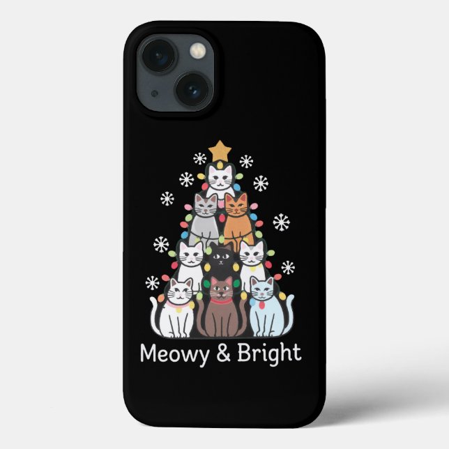 Cats Julgran Meowy Bright Cute Julafton (Baksida)