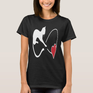 Cats Kärlek T Shirt Funny Gif för Cat Lovers