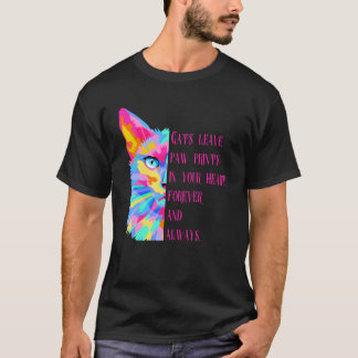 Cats Lämna Tass avtryck T Shirt