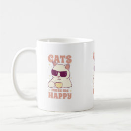 Cats Make Me Happy Mug Kaffemugg