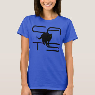 ’CATS’ med svart kattsilhuett T-Shirt