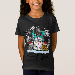 Cats Merry Fluffmas lustiga christmas costume T Shirt