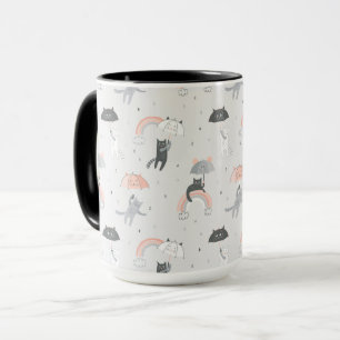Cats Mönster i Cute Rining Mugg