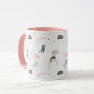 Cats Mönster i Cute Rining Mugg