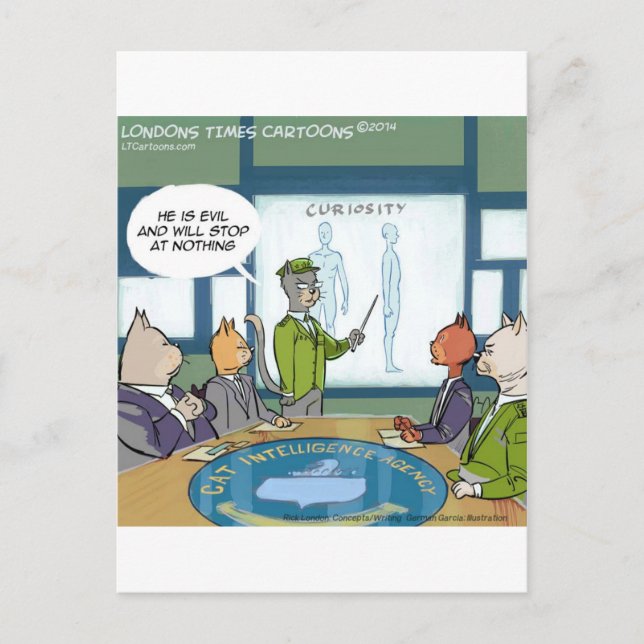 Cats Natural Enemy Funny Vykort (Framsida)