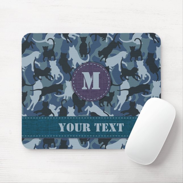 Cats Navy Camouflage Musmatta (Med mus)