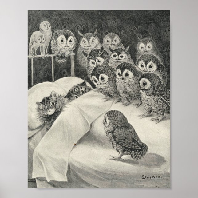 Cats Nightmare. Louis Wain Poster (Framsidan)