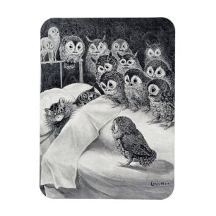 Cats Nightmare Uggla Bird, Louis Wain Magnet