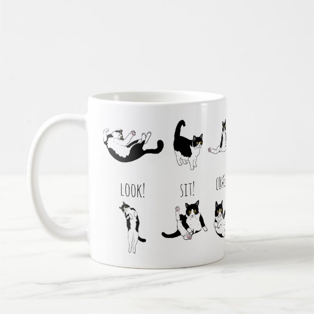cat's obedience mug kaffemugg (Vänster)