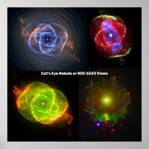 Cats Öga Nebula eller NGC 6543 Views, ZGOS Poster