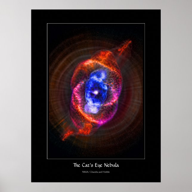 Cats Öga Nebula - expanderande röd jätte Poster (Framsidan)