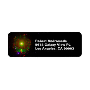 Cats Öga Nebula NGC 6543 Färg komposit Adress Returadress Etikett