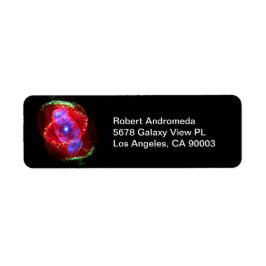 Cats Öga Nebula NGC 6543 Optical Composite, ZGOS Returadress Etikett