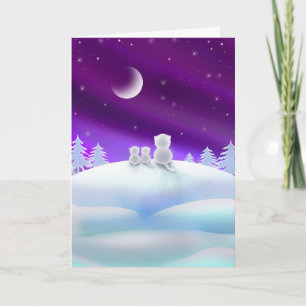 Cats on Snowhill Holiday Card Helgkort