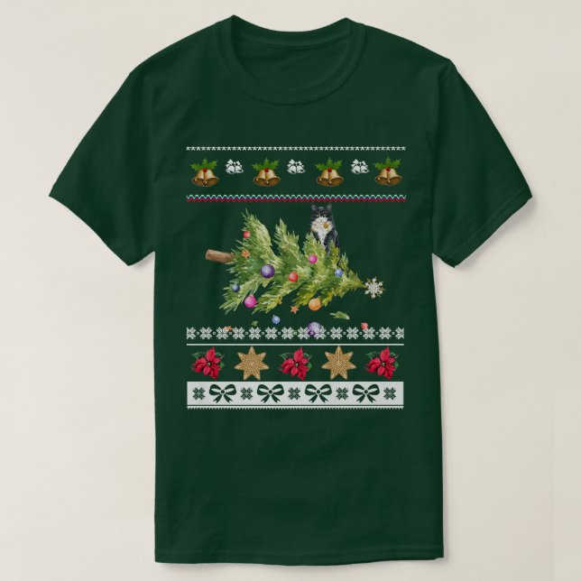 Cats Owners Lycklig jul-Helgdagar uggla Vinter D T Shirt (Design framsida)