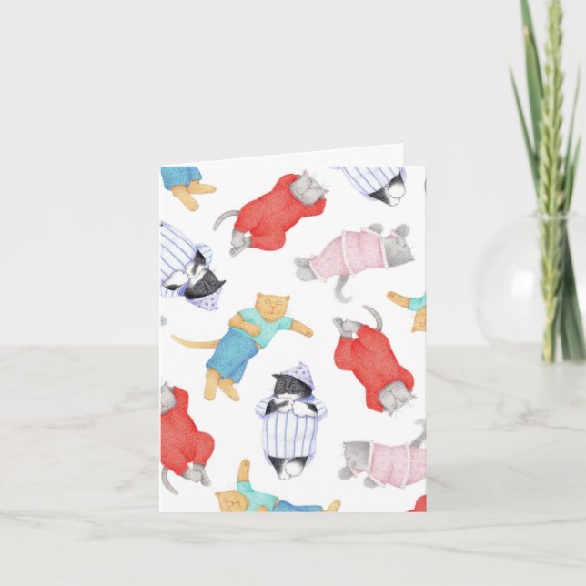 CATS PAJAMAS-anteckningskort Kort (Framsida)