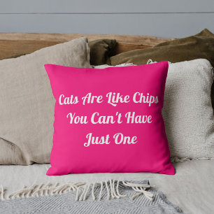 Cats Personlig Funny Coola Modern Pet Quote Rosa Kudde