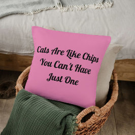 Cats Personlig Funny Coola Pet Quote Ljus rosa Kudde