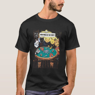 cats playing poker t shirt
