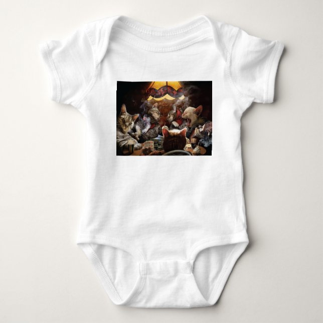 Cats playing poker  t shirt (Framsida)